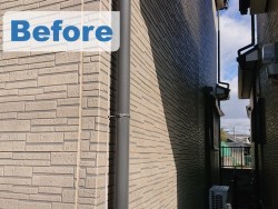 紀の川市在住のT様邸、外壁塗装工事のBeforeの写真
