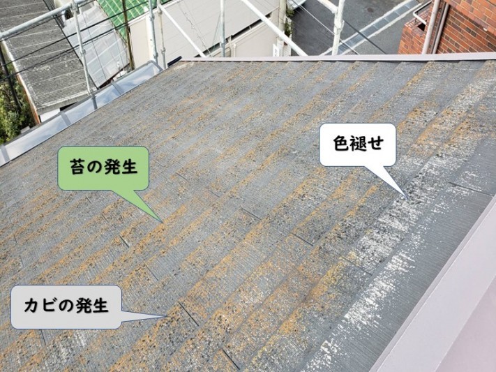 和歌山市のスレートの劣化状況