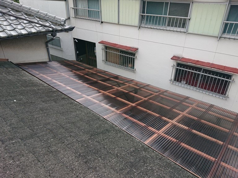 和歌山市でポリカ波板張替えが完成しました