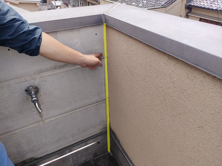 和歌山市で外壁の取合いも防水します