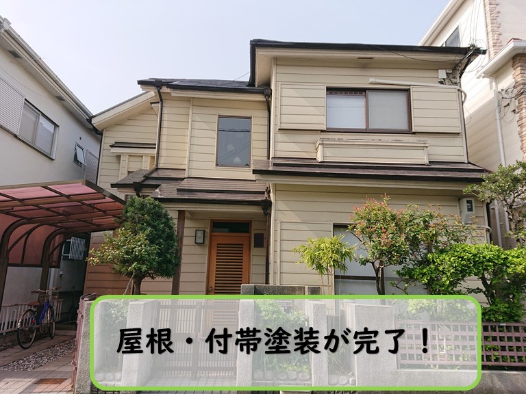 和歌山市で屋根塗装・雨樋塗装(付帯部)が完成しました