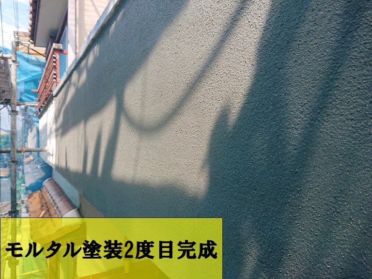 和歌山市で落下したモルタル外壁を施工しました