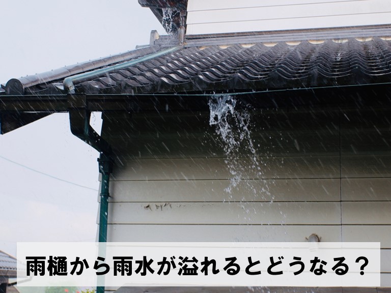 和歌山市で雨樋から雨水が溢れるとどうなるのか？