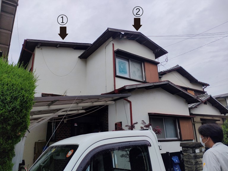 和歌山市で２種類の屋根を調査