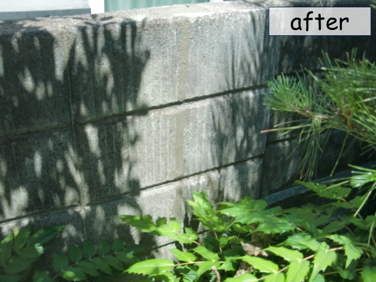 紀の川市でブロック塀の簡易補修が完成